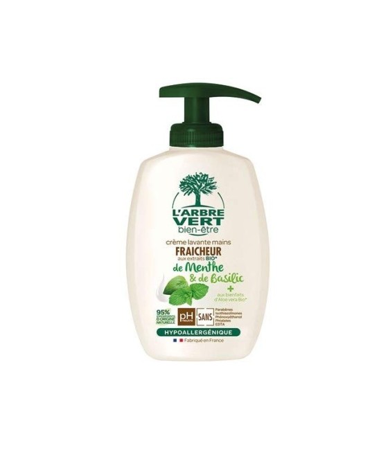 Crème lavante Mains Hydratante - Aux bienfaits d'aloé vera et extraits d'amande douce - 300 ml - L'ARBRE VERT