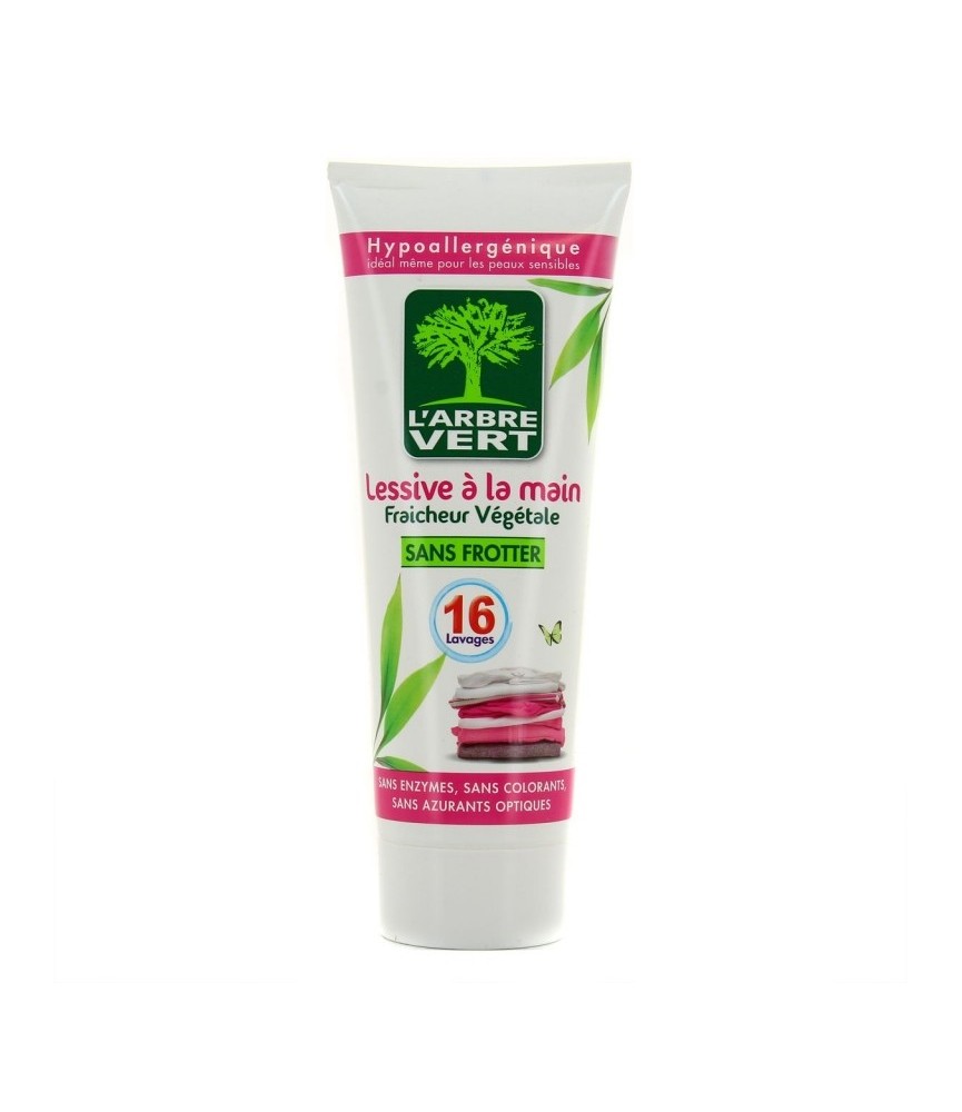 Lessive à la main - Fraîcheur végétale - 16 lavages - 250 ml - L'ARBRE VERT Lessive à la main - Fraîcheur végétale - 16 lavages - 250 ml - L'ARBRE VERT