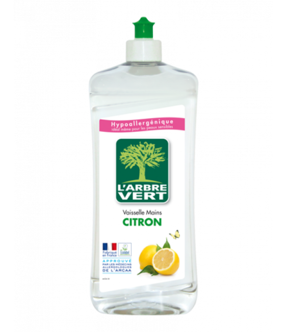 Liquide vaiselle main - Citron - 750 ml - L'ARBRE VERT