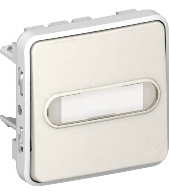 Poussoir porte-étiquette lumineux (voyant fourni) Plexo - Blanc - LEGRAND