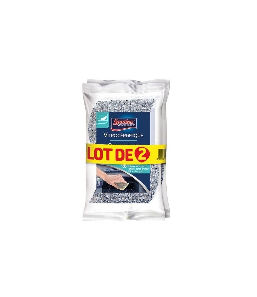 Lot de 2 éponges pour vitrocéramique - SPONTEX EXPERT Lot de 2 éponges pour vitrocéramique - SPONTEX EXPERT