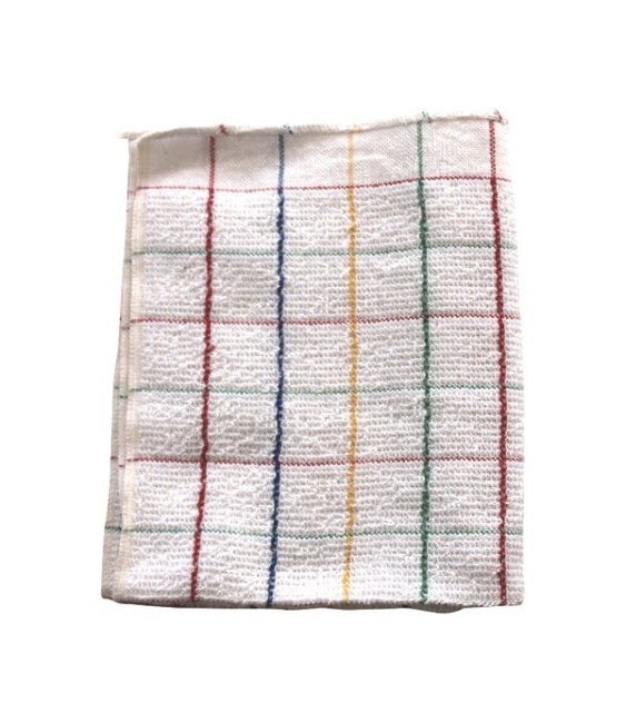 Serpillière bi-matières - Blanc - 50 x 60 cm - TISSAGES DE BEAULIEU