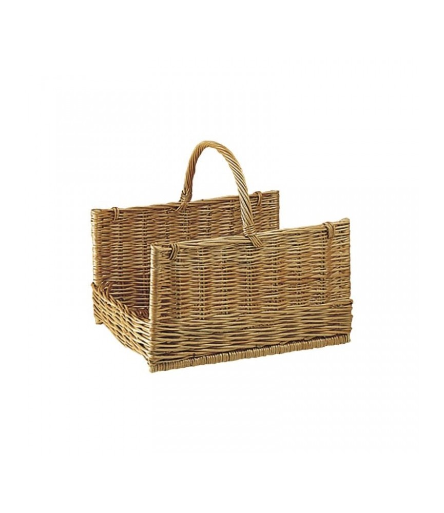 Porte-bûches en osier buff - 50 cm - AUBRY GASPARD