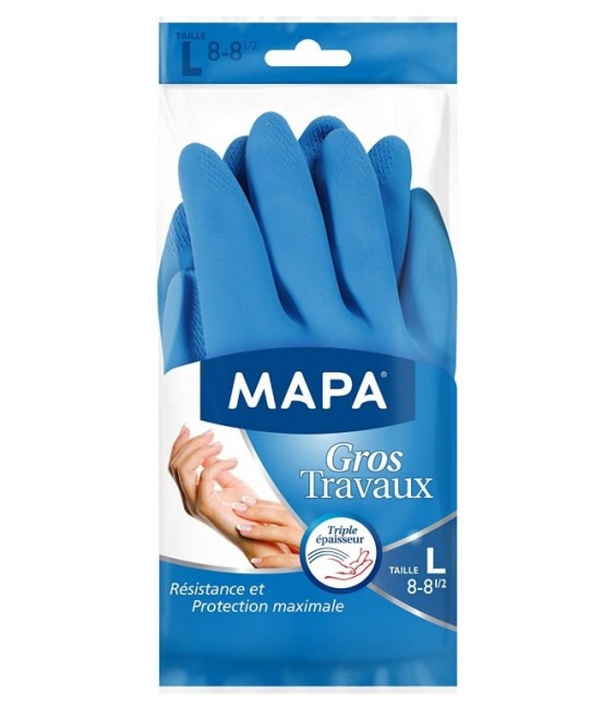 Gants de nettoyage - Spécial Gros travaux - Taille L - MAPA