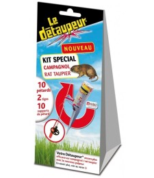 Kit campagnol et rat taupier - Le Détaupeur - 10 pétards - MYRIAD