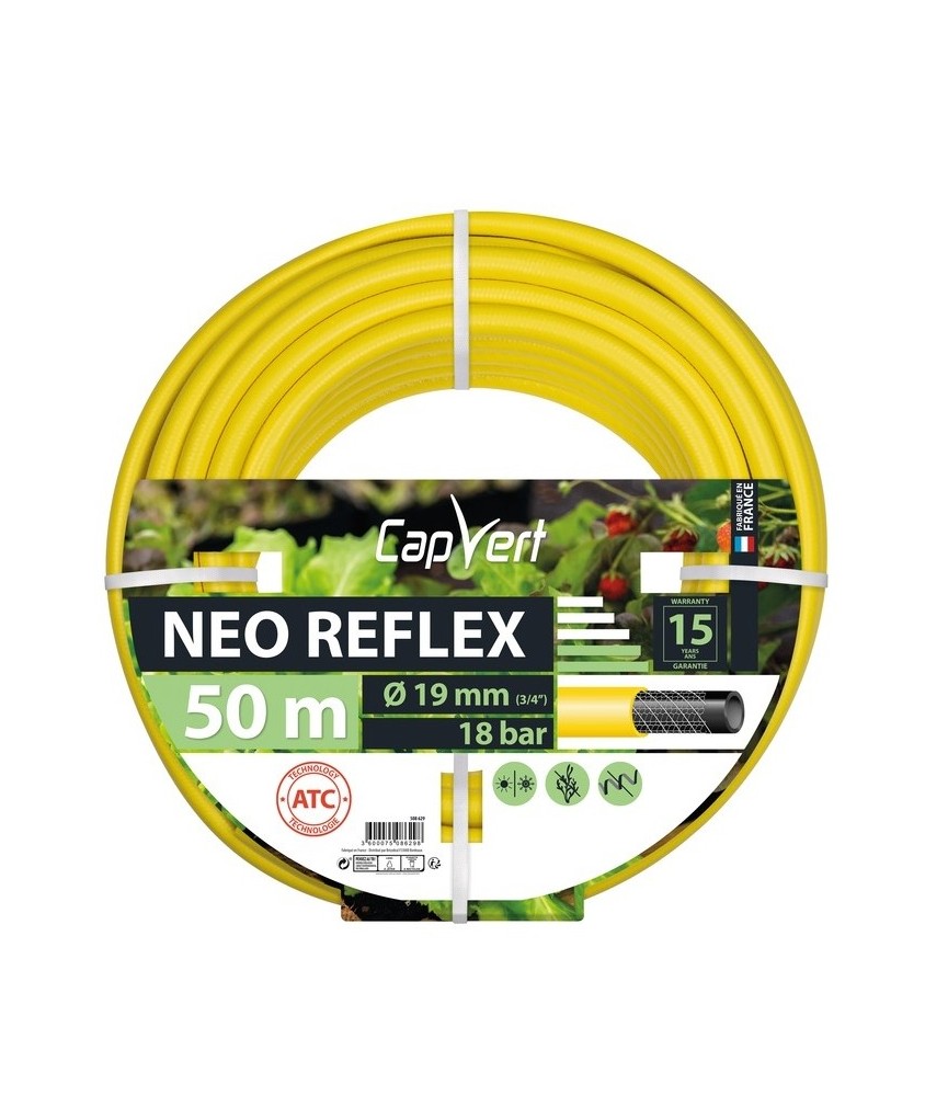 Tuyau d'arrosage Neo Reflex - 19 x 50 M - CAP VERT