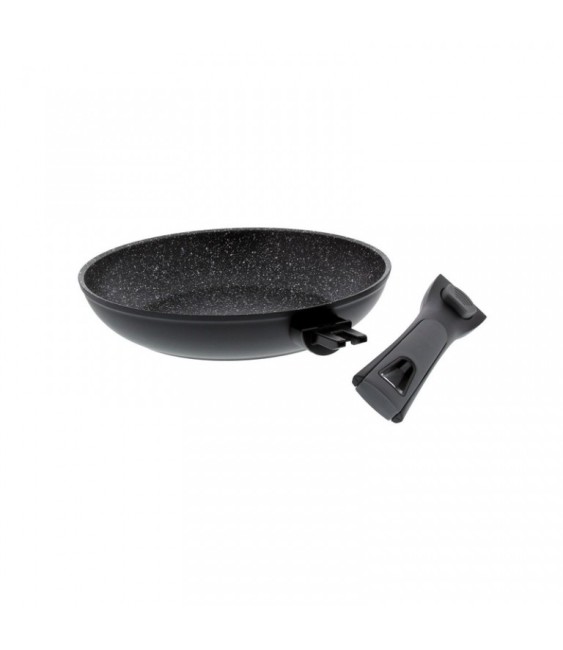 Poêle façon pierre - Manche amovible - Volna - 20 cm - PRADEL