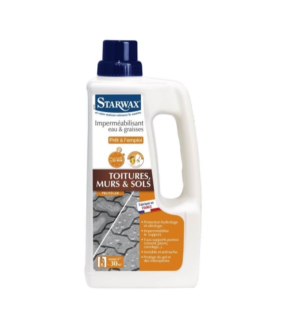 Imperméabilisant eau et graisses - Toitures, Murs et sols - 1 L - STARWAX