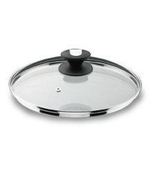 Couvercle en verre avec sortie vapeur - Durit - 22 cm - LACOR