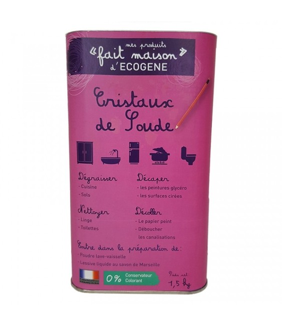 Cristaux de soude - "Fait maison" - 1.5 Kg - ECOGENE