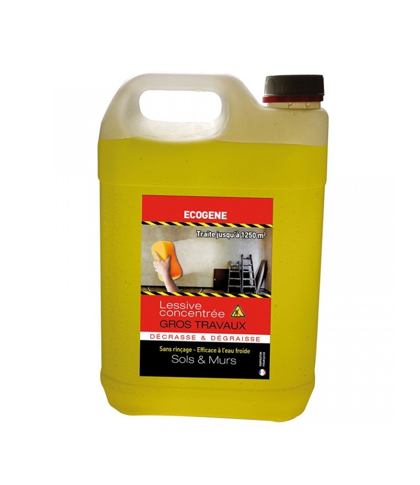 Lessive concentrée pour sols - Spécial gros travaux - 5 L - ECOGENE