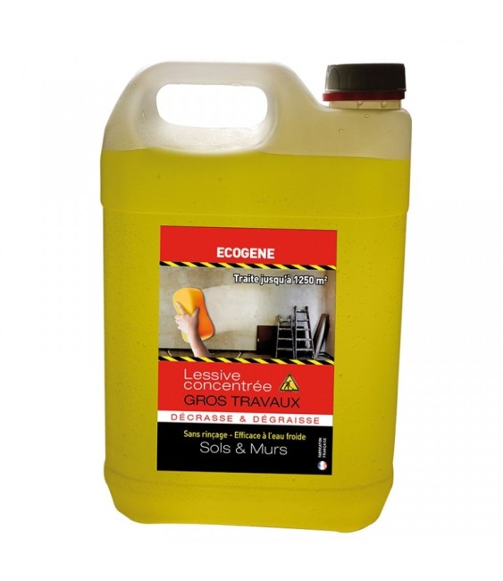 Lessive concentrée pour sols - Spécial gros travaux - 5 L - ECOGENE