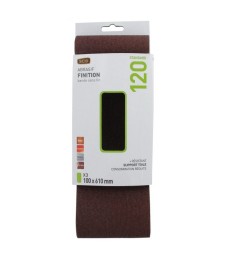 Bande pour ponçeuse - Grain 120 - 100 x 610 mm Lot de 3 pièces - SCID