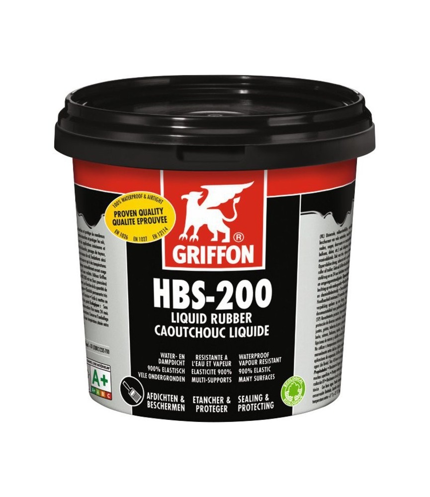 Caoutchouc liquide - Enduit de protection universel étanche - HBS-200 - 1 L - GRIFFON Caoutchouc liquide - Enduit de protection universel étanche - HBS-200 - 1 L - GRIFFON