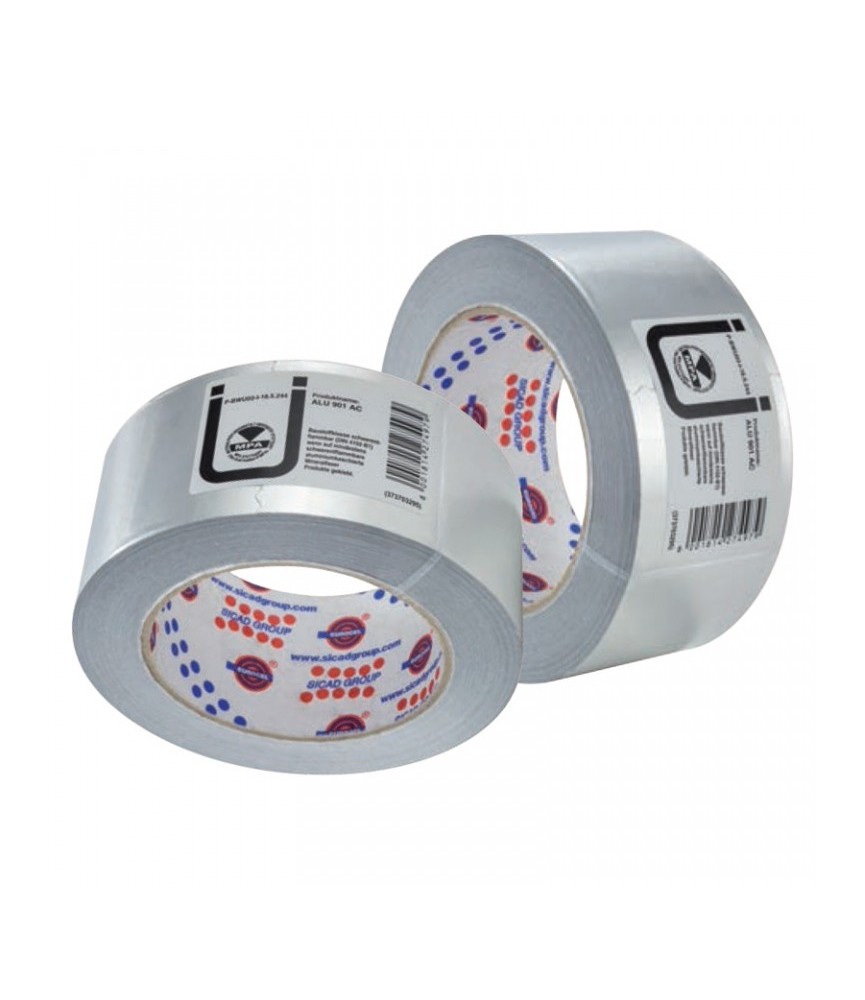 Ruban adhésif isolant - Aluminium - 10 M x 50 mm - ALU 901 - EUROCEL Ruban adhésif isolant - Aluminium - 10 M x 50 mm - ALU 901 - EUROCEL