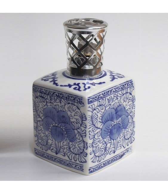 Lampe à parfum - Lampe Encrier Carré Bleu - LAMPE DU PARFUMEUR