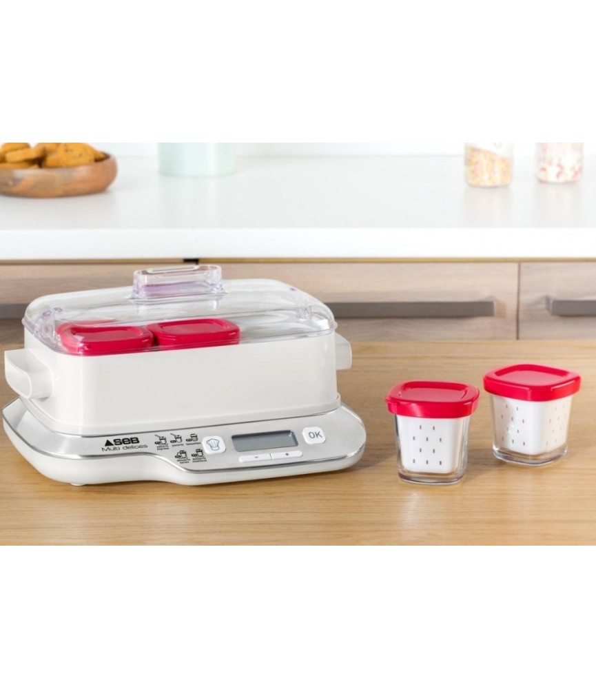 Yaourtière multi-delices Express Compact - 6 Pots - 600 Watts - YG660100 - SEB Yaourtière multi-delices Express Compact - 6 Pots - 600 Watts - YG660100 - SEB
