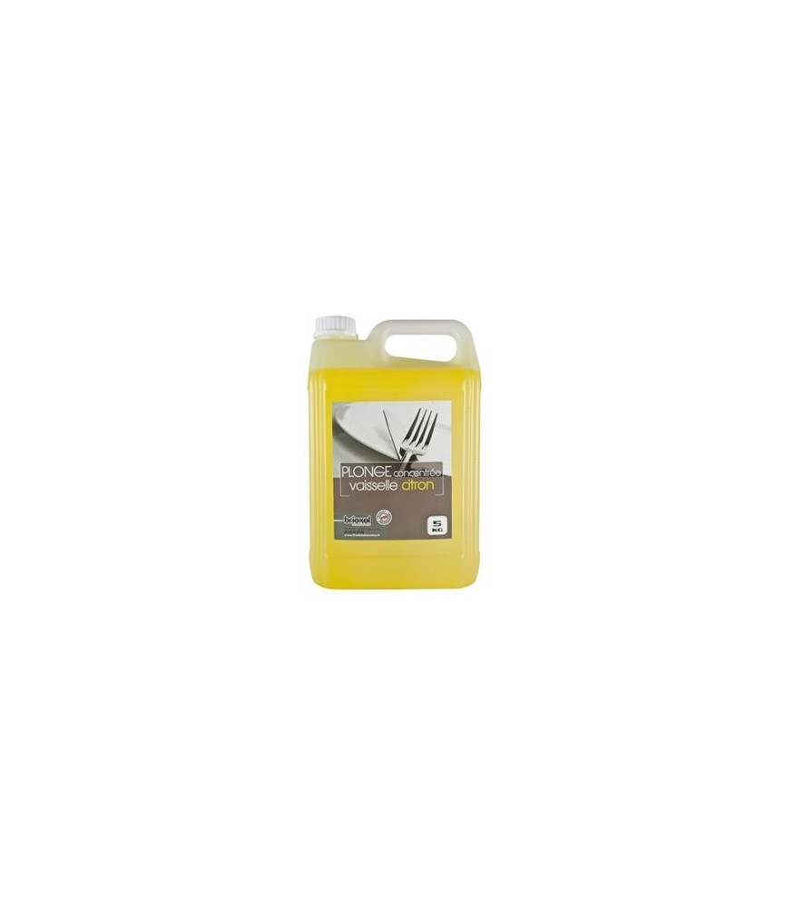 Liquide vaiselle - Plonge concentrée - Parfum citron - 5 L - BRIOXOL Liquide vaiselle - Plonge concentrée - Parfum citron - 5 L - BRIOXOL