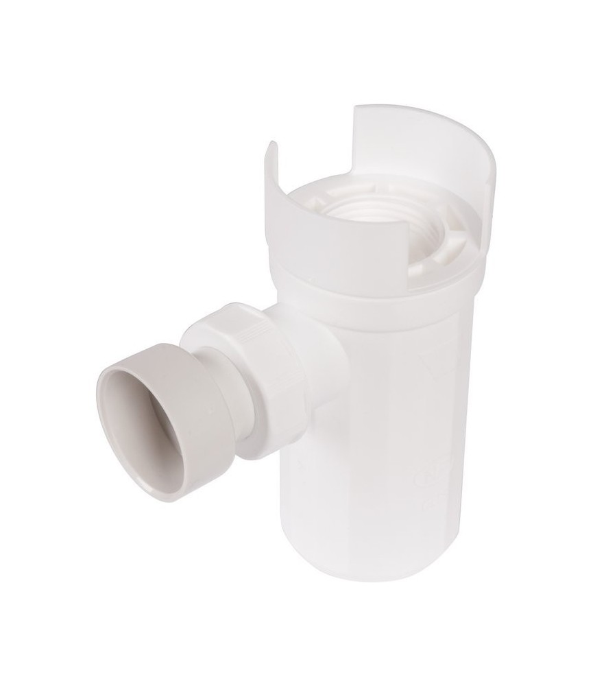 Siphon pour groupe de sécurité avec déflecteur - Plastique - Blanc Siphon pour groupe de sécurité avec déflecteur - Plastique - Blanc