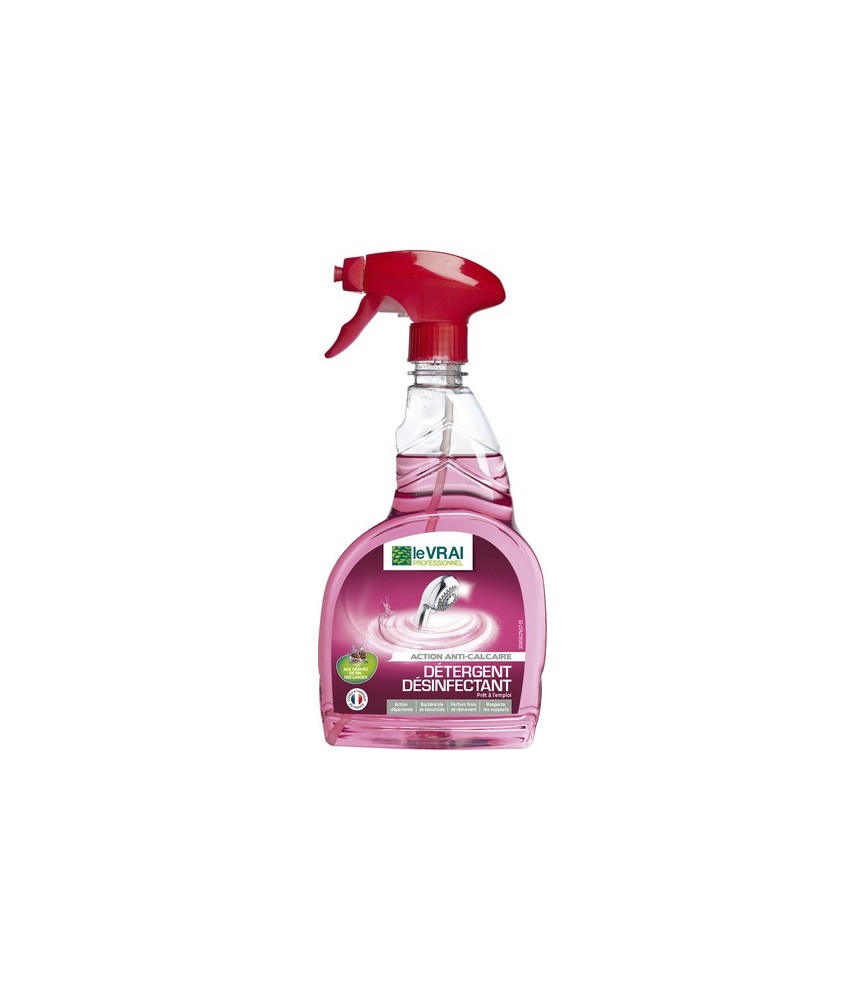 Détergent / Désinfectant - Sanitaire 5 en 1 - 750 ml - LE VRAI PROFESSIONNEL Détergent / Désinfectant - Sanitaire 5 en 1 - 750 ml - LE VRAI PROFESSIONNEL