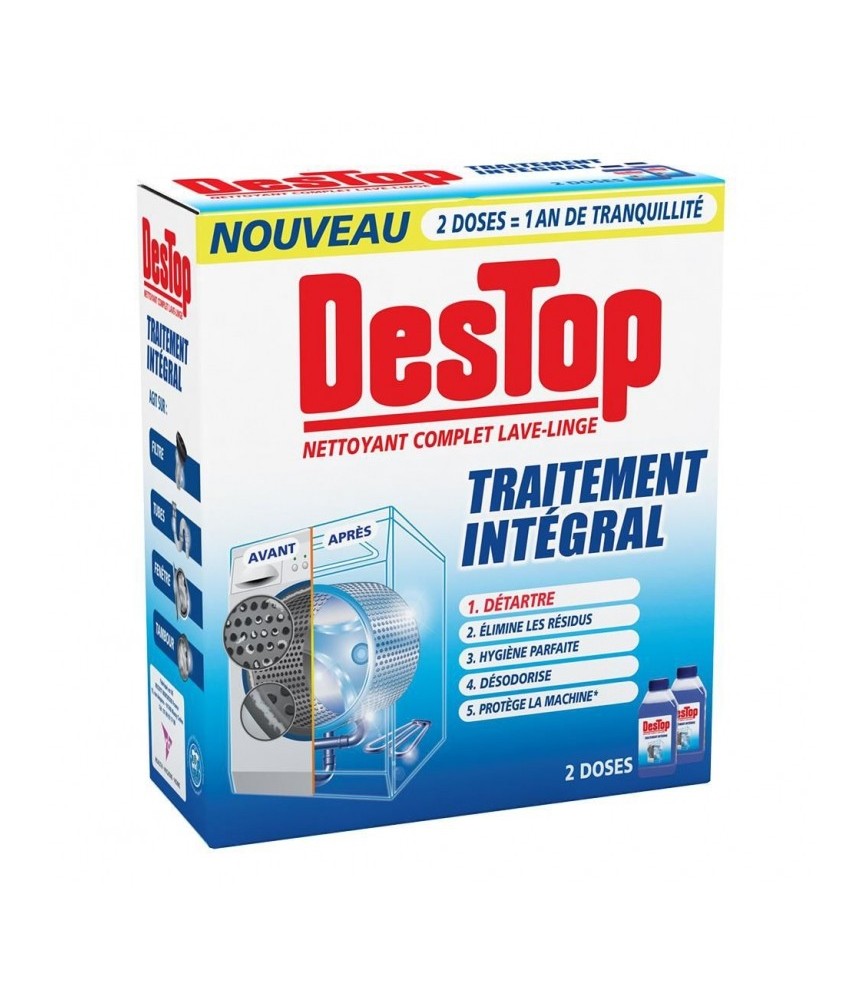 Nettoyant complet lave-linge - traitement intégral - 500 ml - DESTOP Nettoyant complet lave-linge - traitement intégral - 500 ml - DESTOP