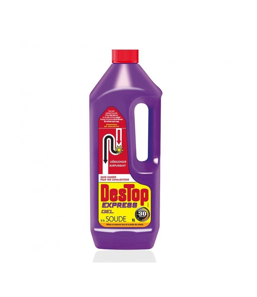 Déboucheur surpuissant - Destop express - Gel - 1 L - DESTOP Déboucheur surpuissant - Destop express - Gel - 1 L - DESTOP
