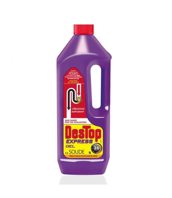 Déboucheur surpuissant - Destop express - Gel - 1 L - DESTOP