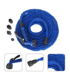 Tuyau d'arrossage extensible - Pistolet + 7 jets - 7.5 à 23 M - Bleu