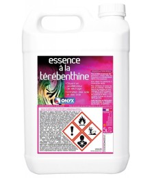 Essence à la térébenthine - Détachant, nettoyant bois cirés et cuirs - 5 L - ONYX