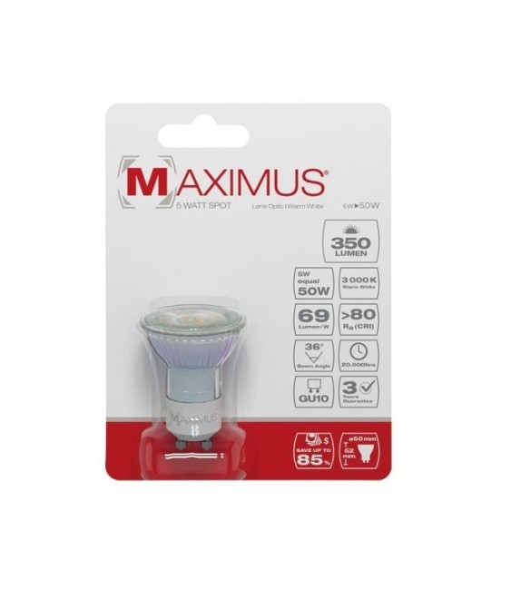 Spot LED - GU10 - 5 Watts - Maximus - DURACELL