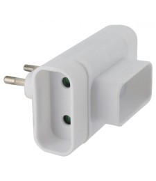 Fiche triplite - 3 x 2 P - Latérale - 6 A - Blanc - DHOME