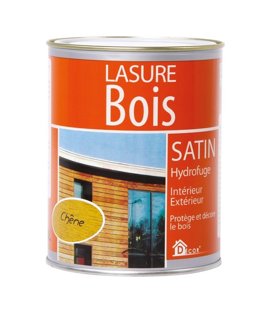 Lasure Bois - Satin - Hydrofuge - Chêne - 0.75 L - RECA