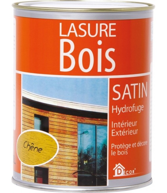 Lasure Bois - Satin - Hydrofuge - Chêne - 0.75 L - RECA