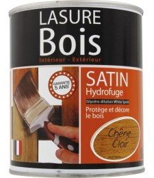 Lasure Bois - Satin - Hydrofuge - Chêne clair - 0.75 L - RECA