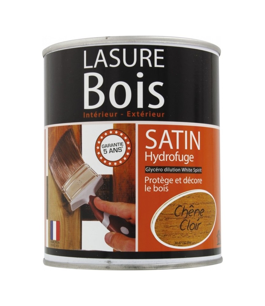 Lasure Bois - Satin - Hydrofuge - Chêne clair - 0.75 L - RECA