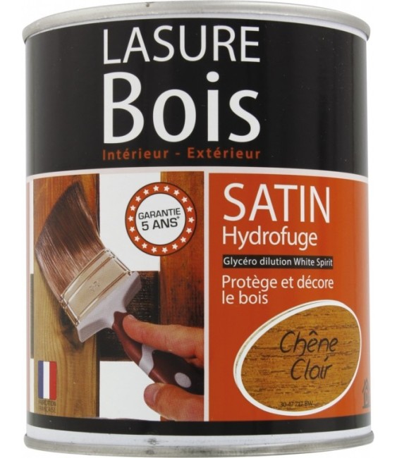 Lasure Bois - Satin - Hydrofuge - Chêne clair - 0.75 L - RECA