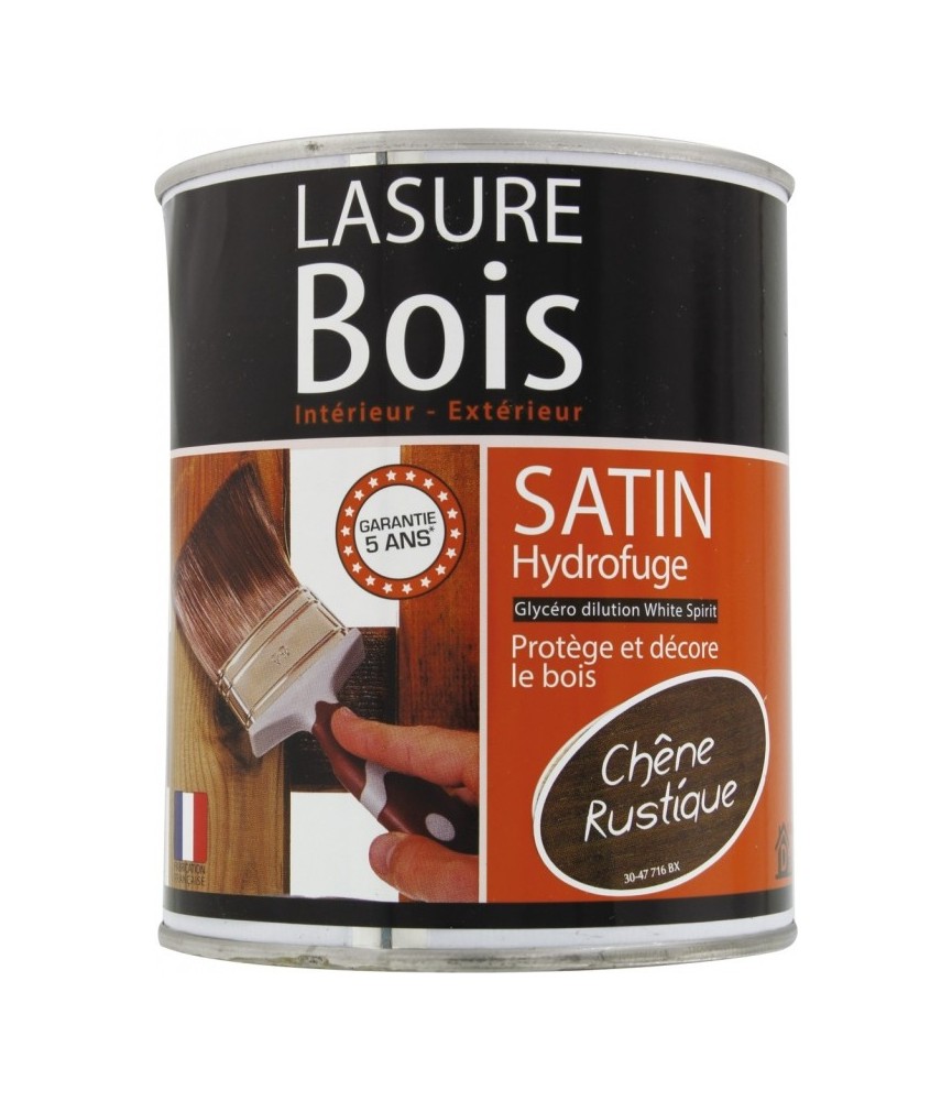 Lasure Bois - Satin - Hydrofuge - Chêne rustique - 0.75 L - RECA