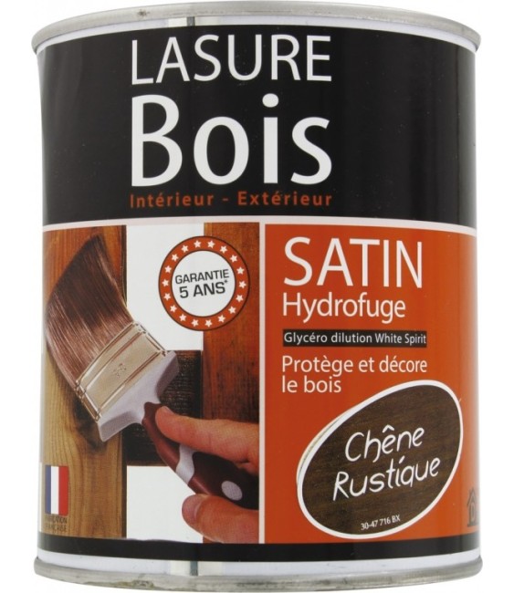 Lasure Bois - Satin - Hydrofuge - Chêne rustique - 0.75 L - RECA