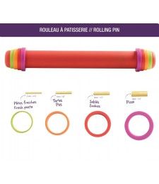 Rouleau à patisserie - 41 cm - Silicone - ajustable et anti-adhérent- MASTRAD