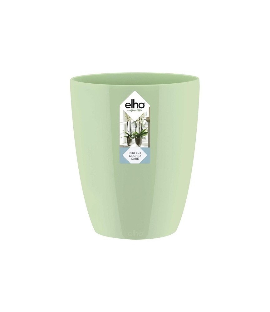 Pot haut spécial orchidée - Brussels - H 12.5 cm - Vert pastel - ELHO
