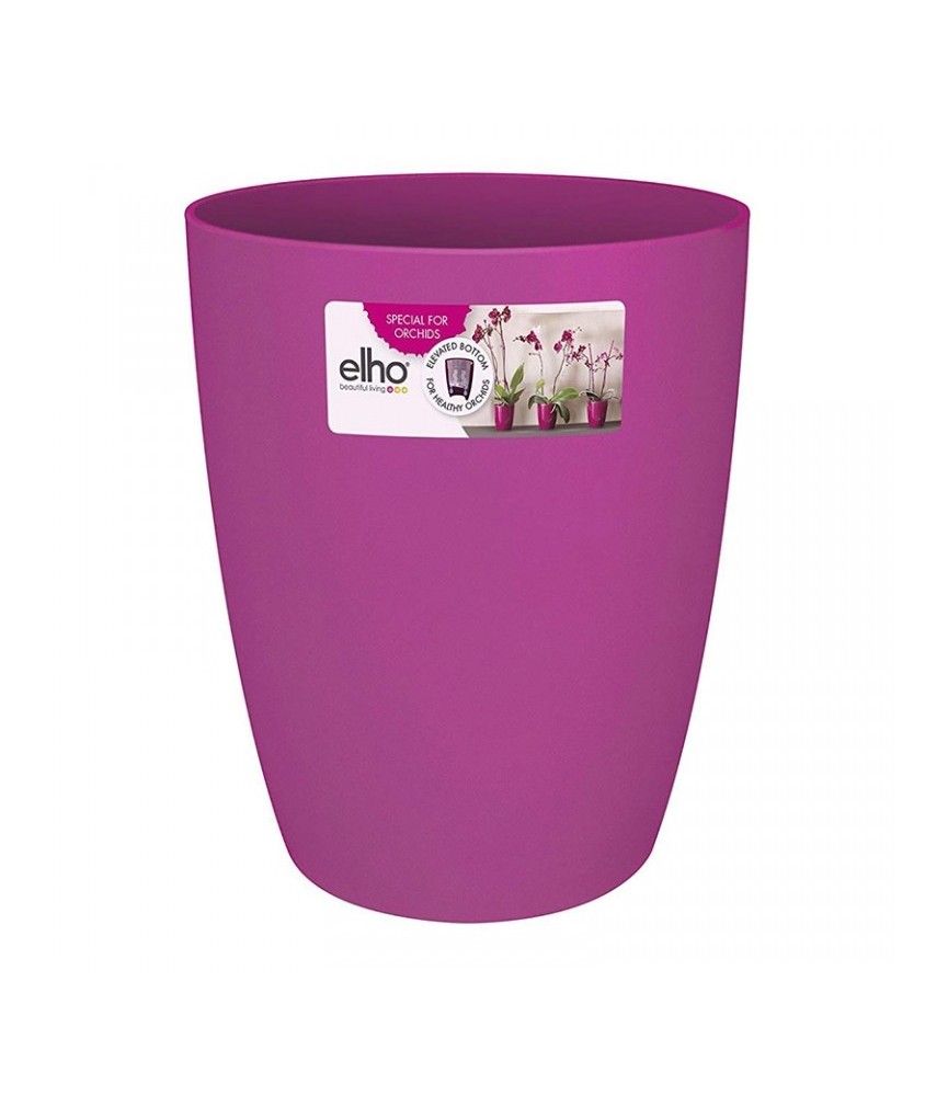 Pot haut spécial orchidée - Brussels - H 12.5 cm - Cerise - ELHO Pot haut spécial orchidée - Brussels - H 12.5 cm - Cerise - ELHO