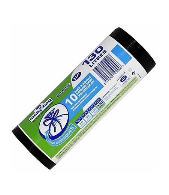 Sac poubelle 130 L - Lot de 10 - 35 microns - Lot de 3 - DART FRANCE
