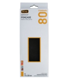 Patin fixation avec pince - 115 x 280 mm - Grain 80 - SCID