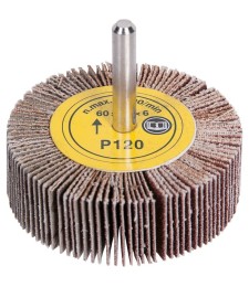Roue abrasive à lamelles - Corindon - 60 mm sur tige - Grain 120 - SCID