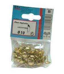 Clou tapissier en acier - Doré - 10 mm - Lot de 65 - VYNEX
