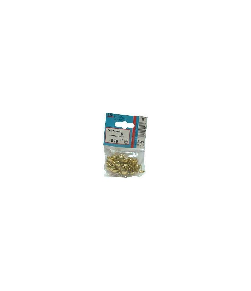 Clou tapissier en acier - Doré - 10 mm - Lot de 65 - VYNEX