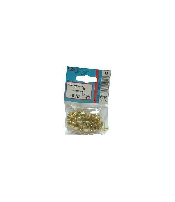 Clou tapissier en acier - Doré - 10 mm - Lot de 65 - VYNEX