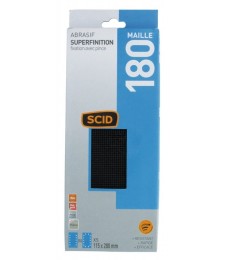 Patin maille fixation avec pince - 115 x 280 mm - Grain 180 - SCID