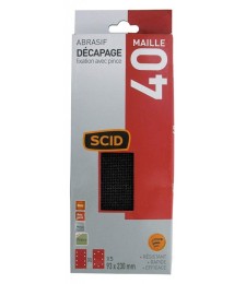 Patin maille fixation avec pince - 93 x 230 mm - Grain 40 - SCID