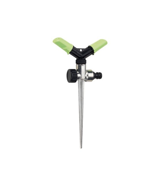 Arroseur rotatif sur pique - 2 branches - CAP VERT